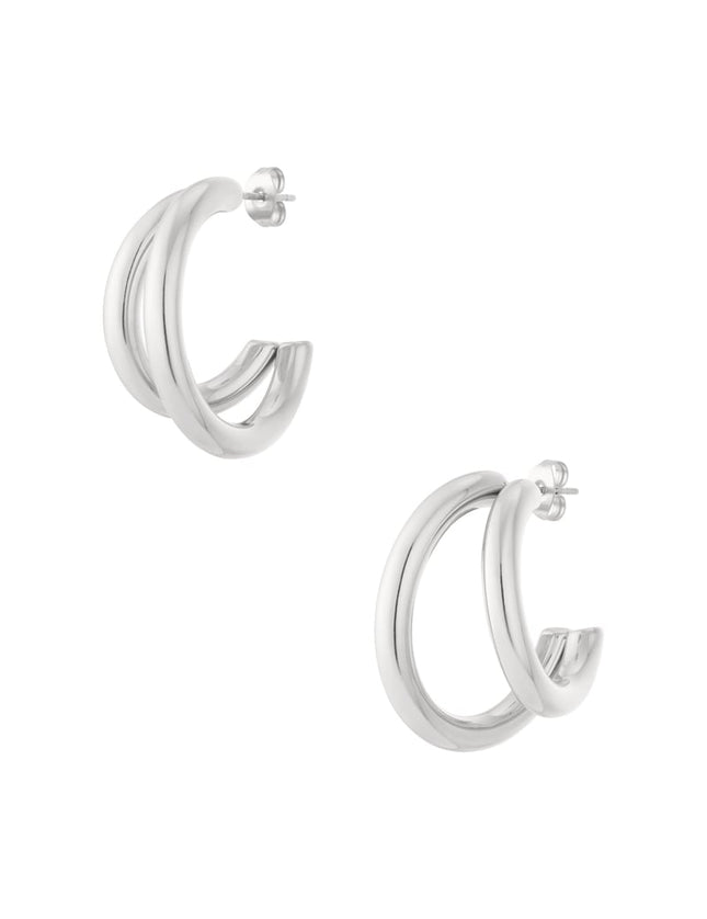 Small double hoop earrings