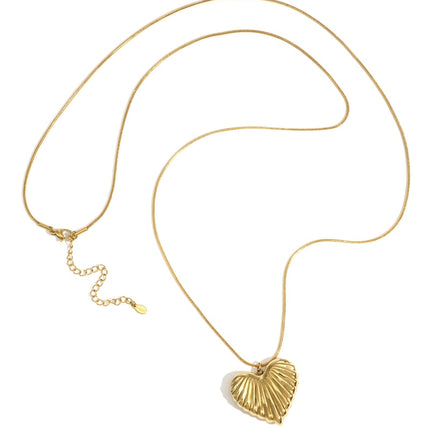 Stainless Steel Long Necklaces Heart Casual Daily Simple Series Women's jewelry