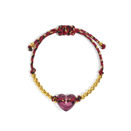 Polyester Beaded Bracelets Heart Casual Daily Simple Series Women's jewelry