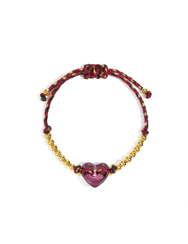 Polyester Beaded Bracelets Heart Casual Daily Simple Series Women's jewelry