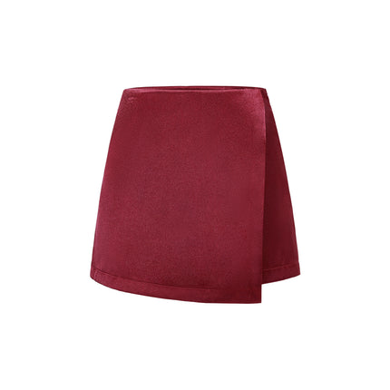 Jupe-short aspect satiné