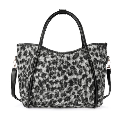 Sacs fourre-tout imprimé léopard en coton décontracté, accessoires quotidiens