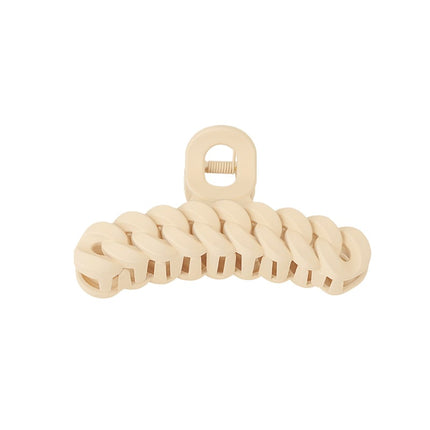 Barrette tressée - beige Plastique