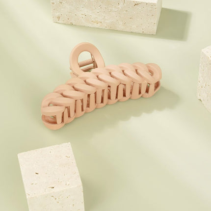 Barrette tressée - beige Plastique