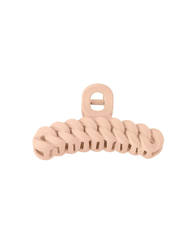 Barrette tressée - beige Plastique