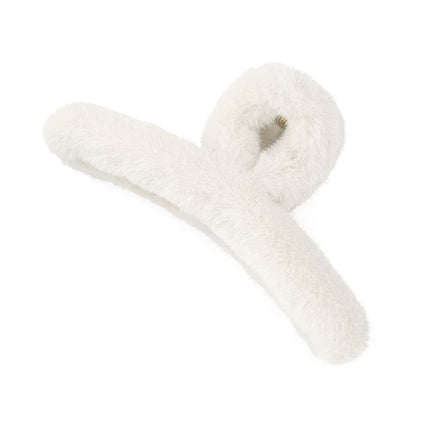 Faux fur hair clip