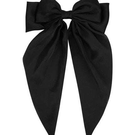 Grande barrette à cheveux avec noeud en satin