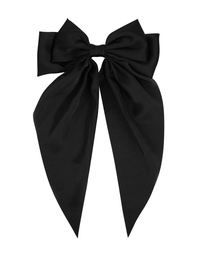 Grande barrette à cheveux avec noeud en satin