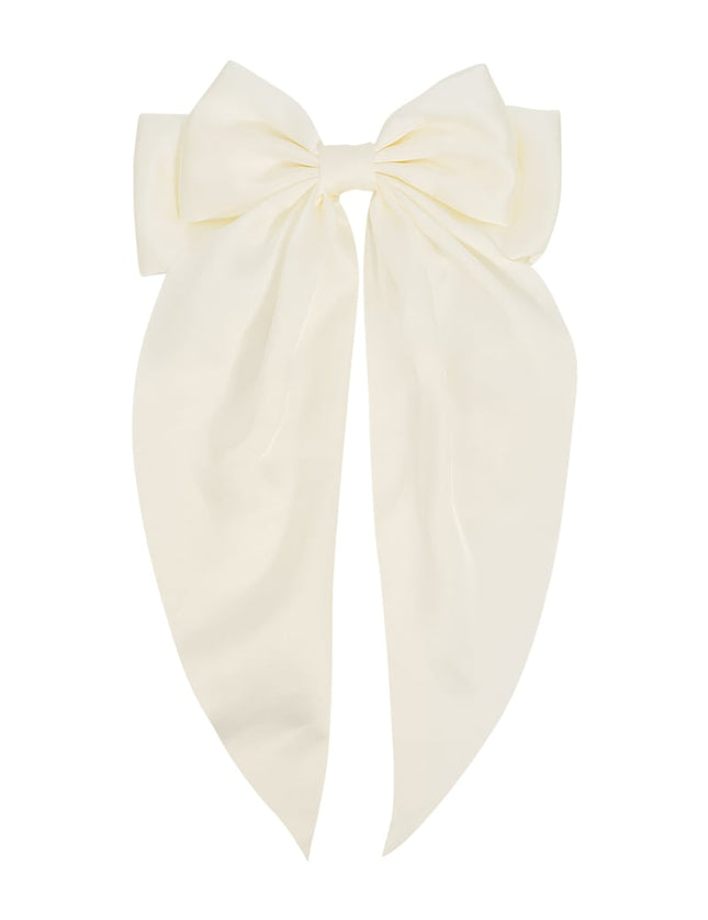 Grande barrette à cheveux avec noeud en satin