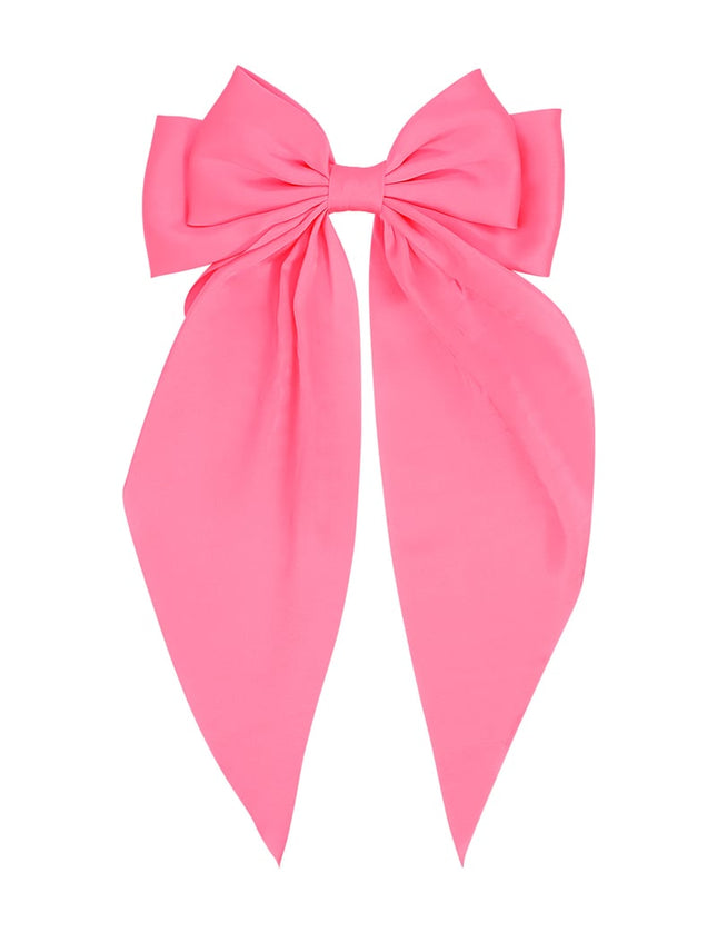 Grande barrette à cheveux avec noeud en satin