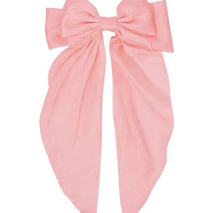 Grande barrette à cheveux avec noeud en satin