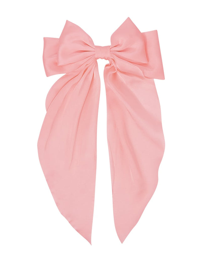 Grande barrette à cheveux avec noeud en satin