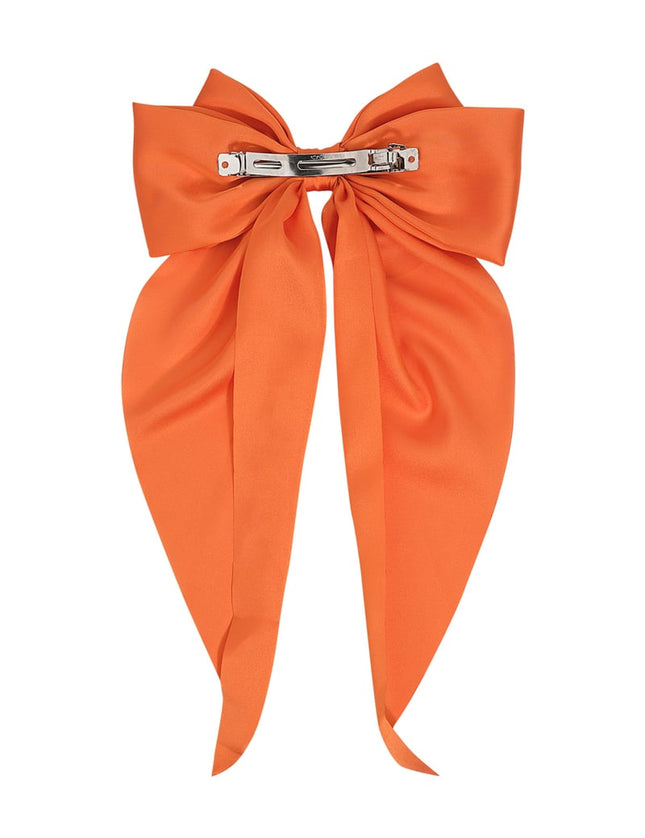 Grande barrette à cheveux avec noeud en satin