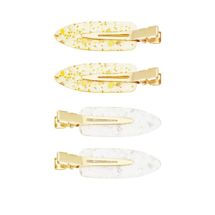 Boîte à pinces à cheveux marbre - argent doré