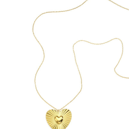 Colliers pendentifs en acier inoxydable, série cœur, décontracté, quotidien, simple, bijoux pour femmes