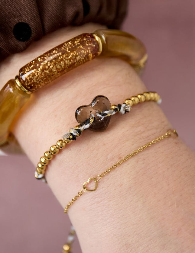 Polyester Beaded Bracelets Heart Casual Daily Simple Series Women's jewelry