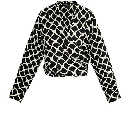 Blouse portefeuille imprimé esthétique