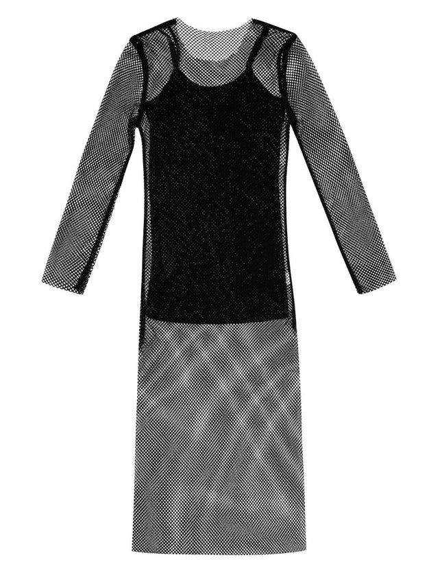 Long sparkly dress - black - S