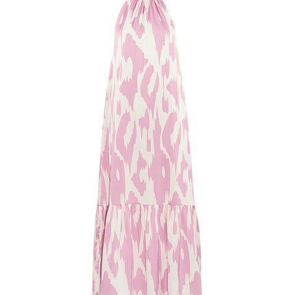 Robe dos nu avec imprimé