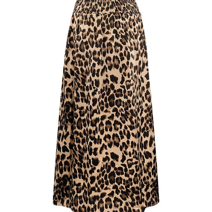 Long leopard print skirt