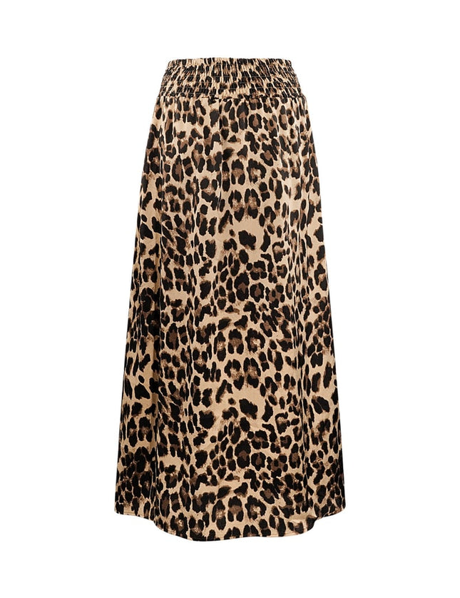 Long leopard print skirt