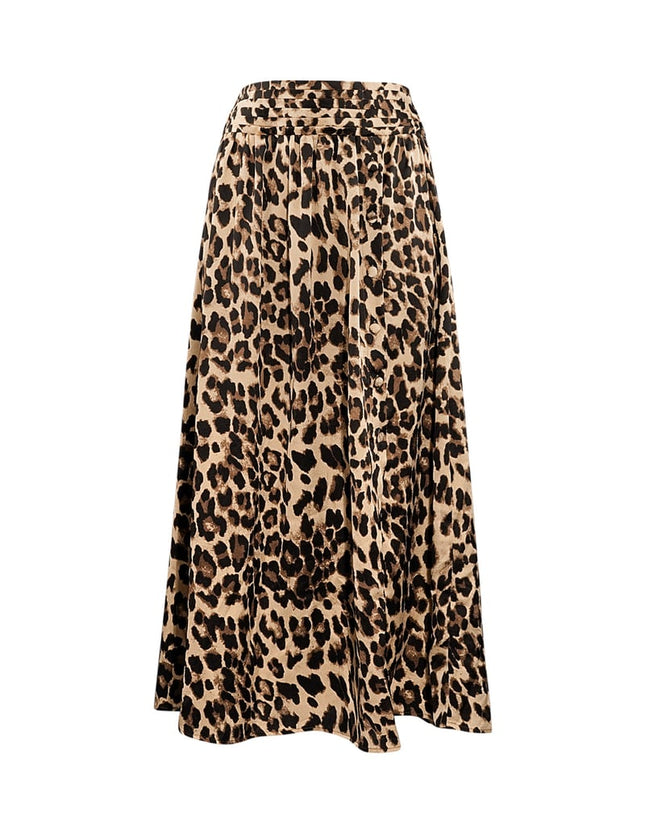 Long leopard print skirt