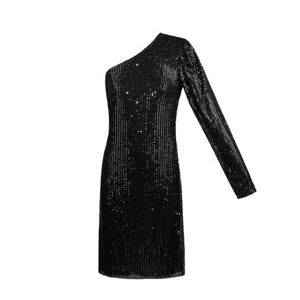 Glitter one shoulder dress