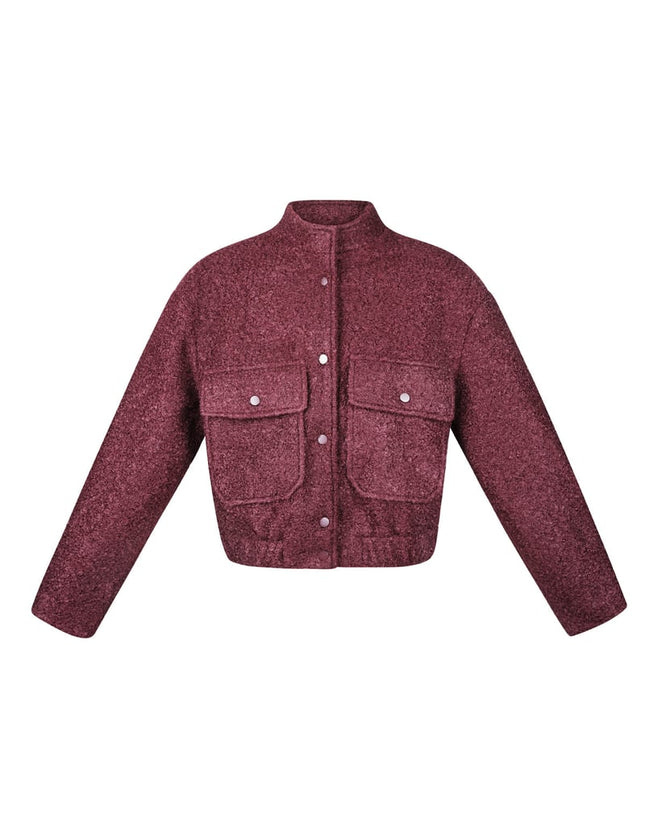 Boucle bomber jacket
