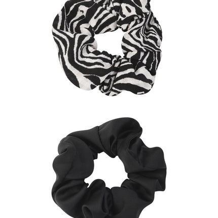 Duo de chouchous zèbre obscurité - Noir et blanc