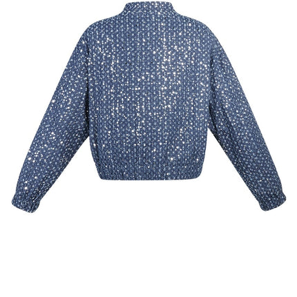 Veste en jean à paillettes