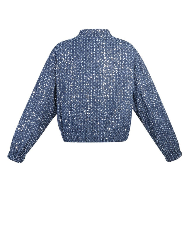 Veste en jean à paillettes