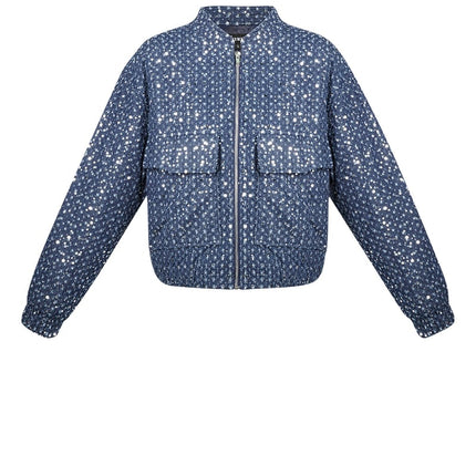 Veste en jean à paillettes