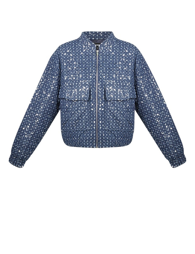 Veste en jean à paillettes