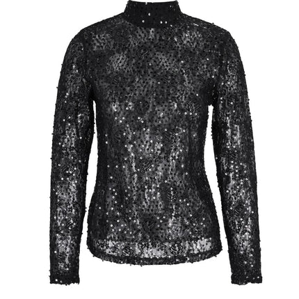 Top en dentelle à paillettes