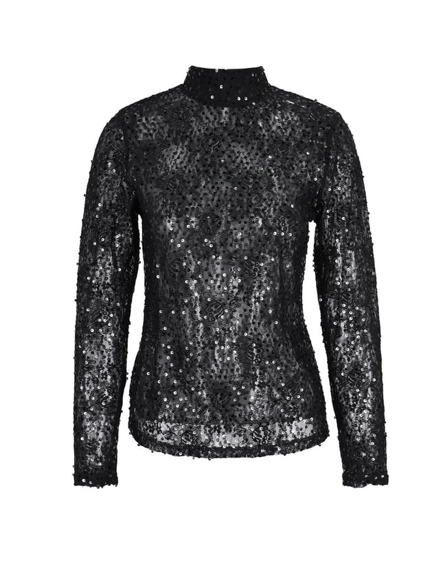 Top en dentelle à paillettes