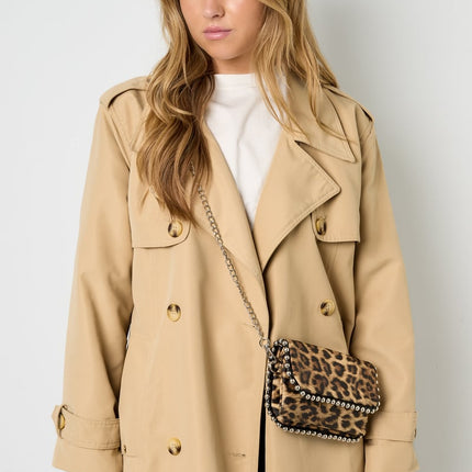 Sacs à bandoulière imprimé léopard décontractés en PU, accessoires quotidiens