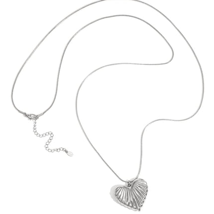 Stainless Steel Long Necklaces Heart Casual Daily Simple Series Women's jewelry