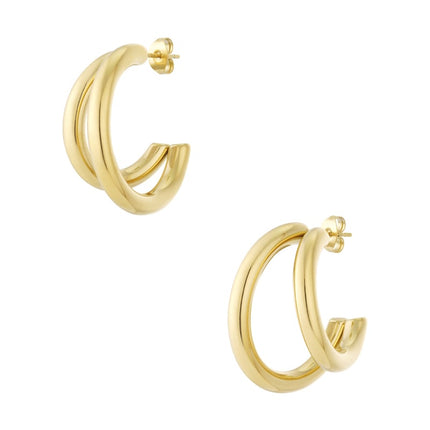 Small double hoop earrings