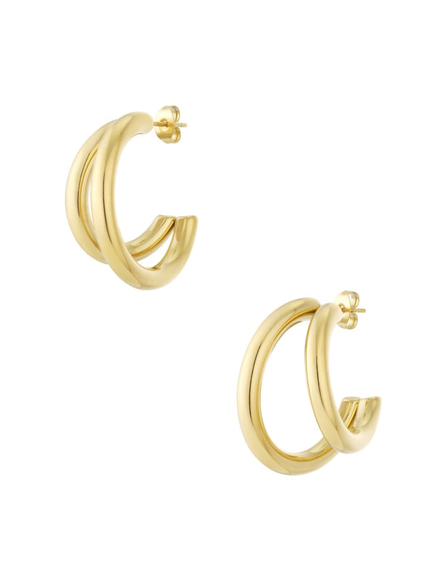 Small double hoop earrings