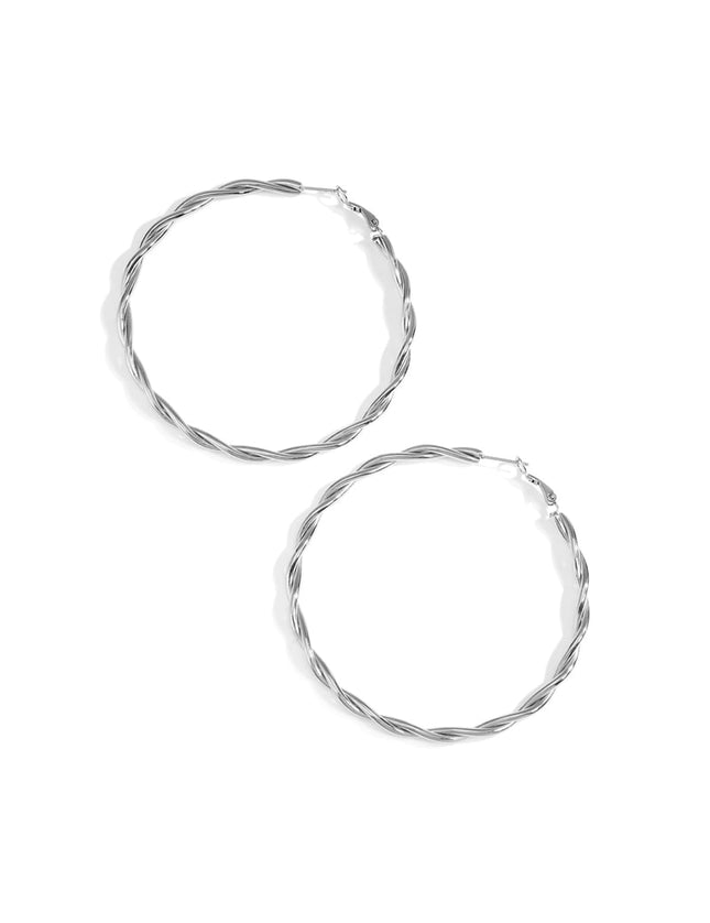 Boucles d&#39;oreilles créoles torsadées XL