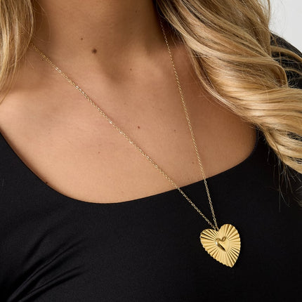 Colliers pendentifs en acier inoxydable, série cœur, décontracté, quotidien, simple, bijoux pour femmes