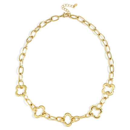 Stainless Steel Chain Necklaces Clover Casual Daily Simple Series Women's jewelry