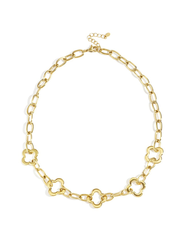 Stainless Steel Chain Necklaces Clover Casual Daily Simple Series Women's jewelry