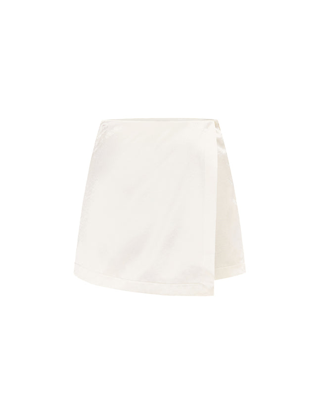 Jupe-short aspect satiné