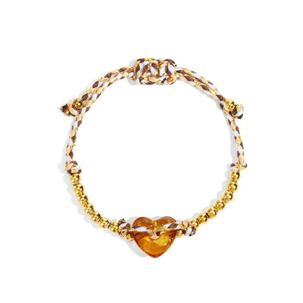 Polyester Beaded Bracelets Heart Casual Daily Simple Series Women's jewelry