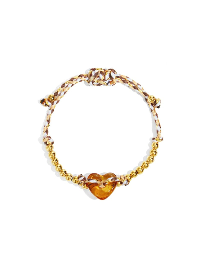 Polyester Beaded Bracelets Heart Casual Daily Simple Series Women's jewelry