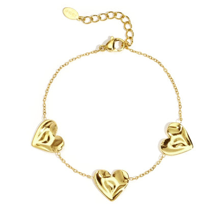 Bracelets à breloques en forme de cœur, décontractés, simples et quotidiens, bijoux pour femmes