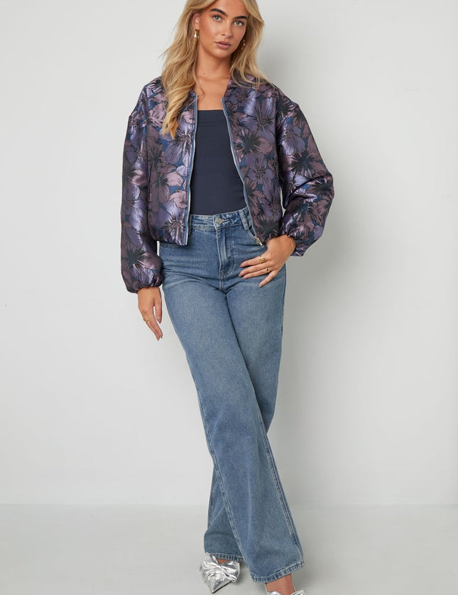 Jacquard Jacket Flower