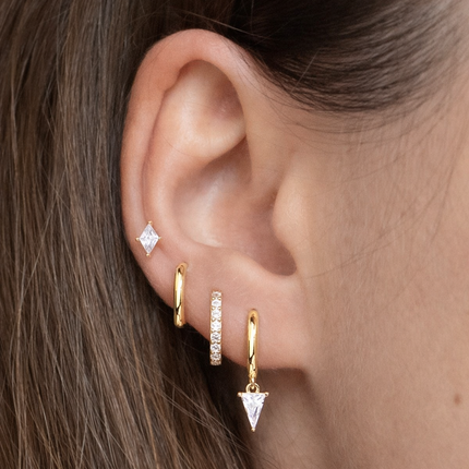 Lot de 4 boucles d'oreilles TENDANCE