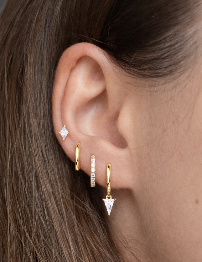 Lot de 4 boucles d'oreilles TENDANCE